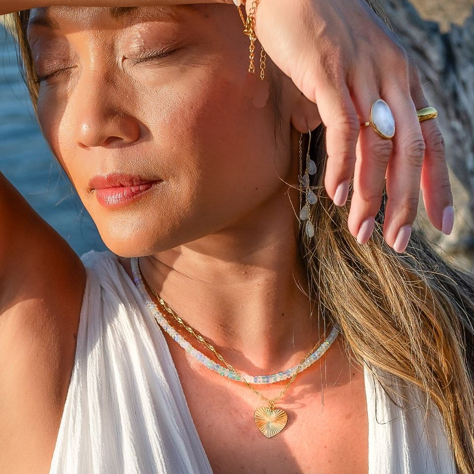 Opal Beaded Necklace