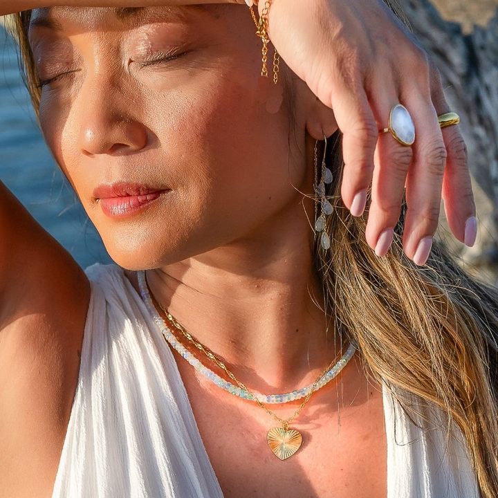 Opal Beaded Necklace