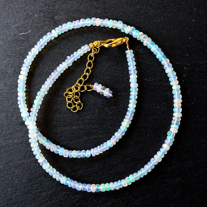 Fire Opal Beaded Necklace