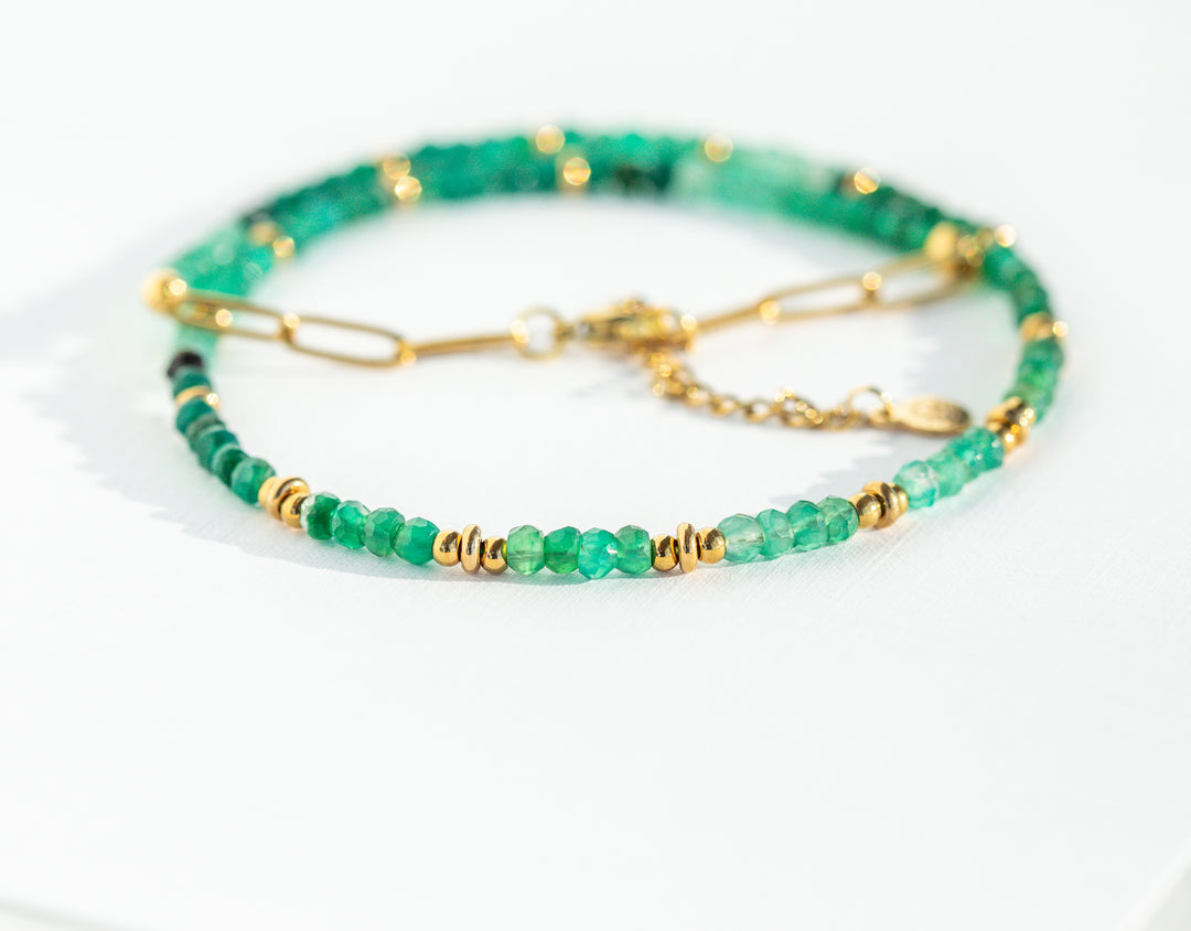 Gift for Mother's Day Necklace of Green Ombre May Birthstone Necklace 