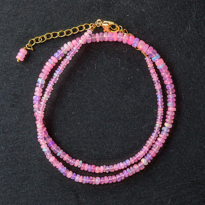 Pink Ethiopian Fire Opal Necklace
